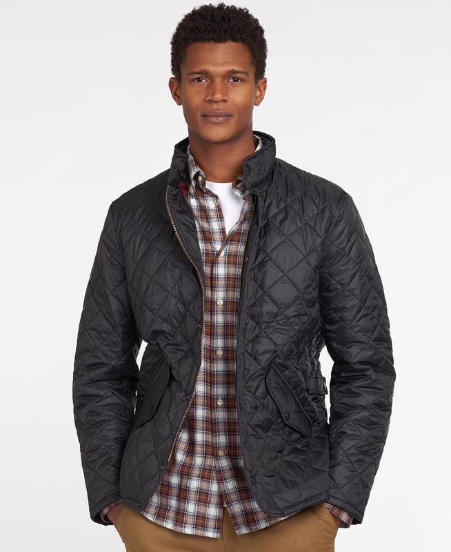 Men's Barbour Flyweight Chelsea Quilted Jackets Black | MQGP-13957