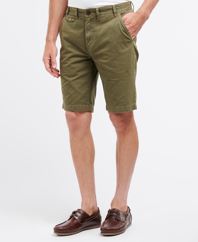 Men's Barbour Neuston Twill Pants Green | EJPI-15480