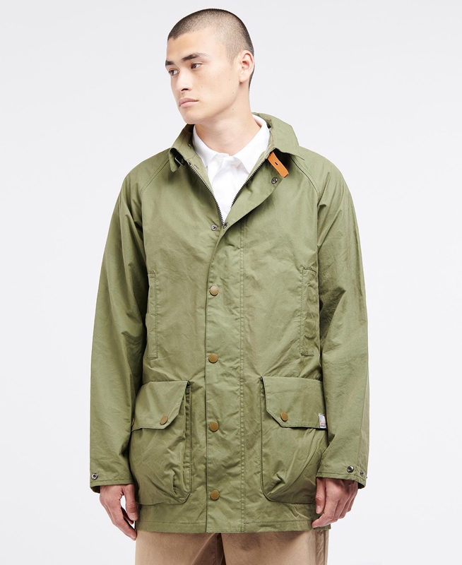Men's Barbour x Ally Capellino Back Casual Jackets Olive | QOAI-39578