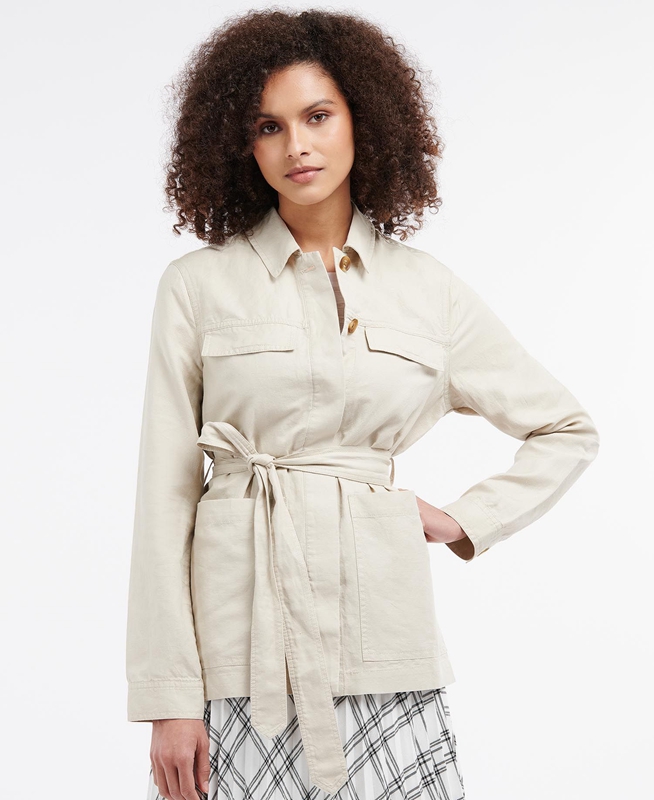 Women's Barbour Brook Overshirt Shirts Grey | RWJI-97134