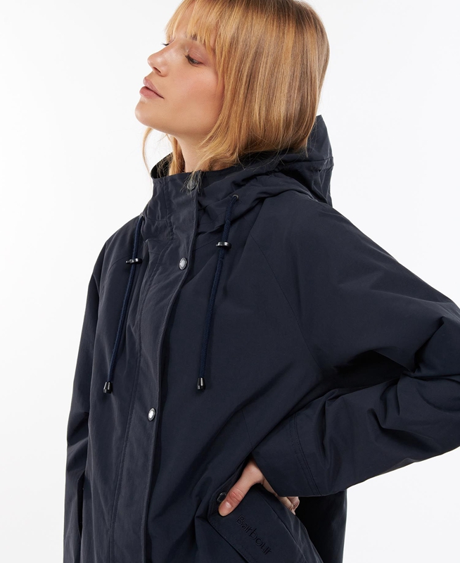 Women's Barbour Galium Waterproof Jackets Navy | VERG-64795