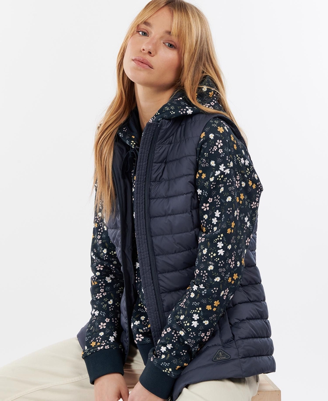 Women's Barbour Morwick Vest Navy | TVGD-94823