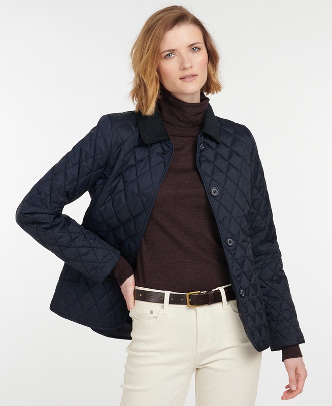 Women's Barbour Omberlsey Quilted Jackets Navy | PKDU-60214