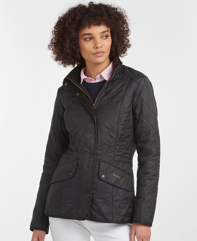 Women's Barbour Steppjacke Cavalry Polarquilt Quilted Jackets Black | ZEOU-13857