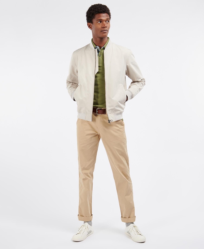 Men's Barbour Ando Casual Jackets Beige | OERY-29876