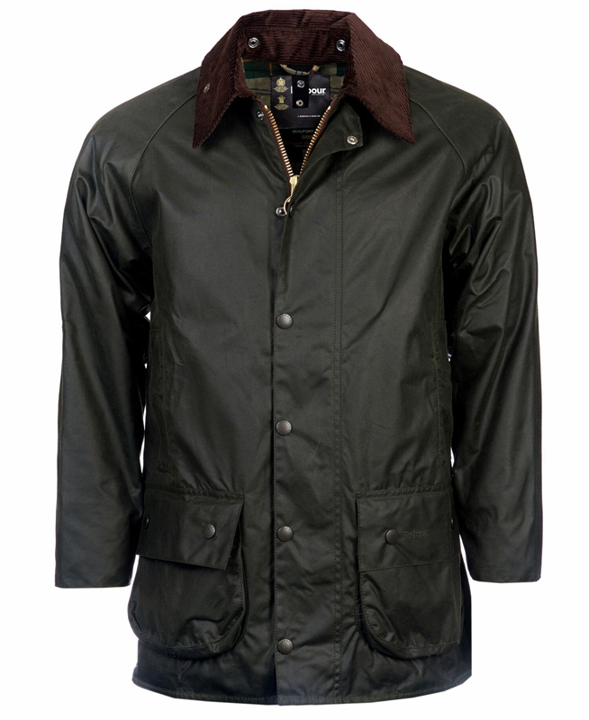 Men's Barbour Beaufort® Waxed Jackets Black | BDJH-03861
