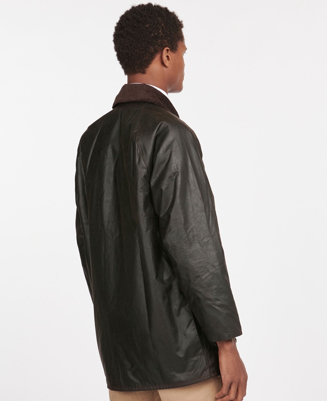 Men's Barbour Beaufort® Waxed Jackets Black | BDJH-03861
