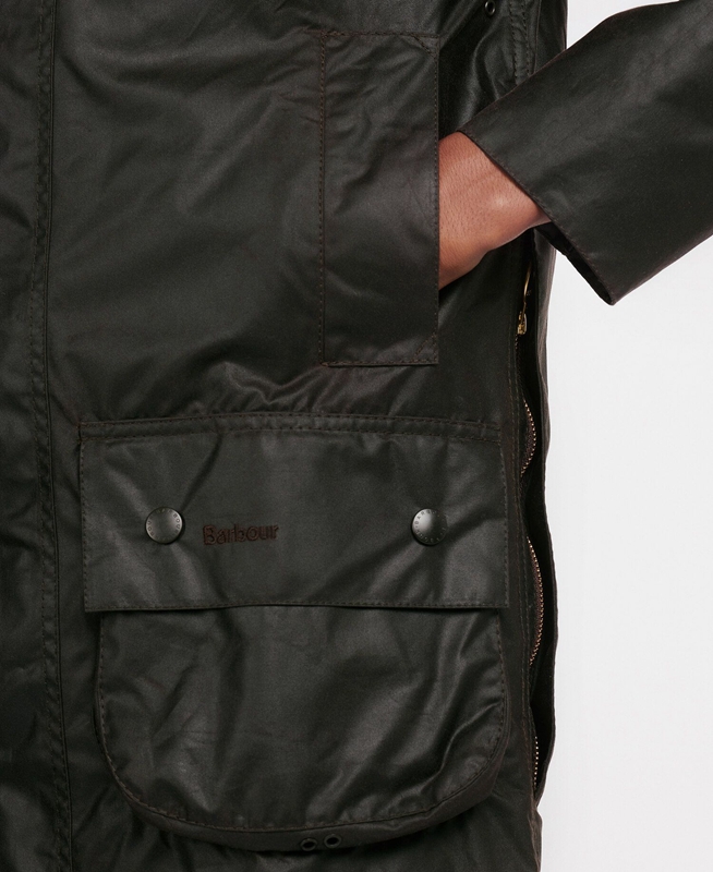 Men's Barbour Beaufort® Waxed Jackets Black | BDJH-03861
