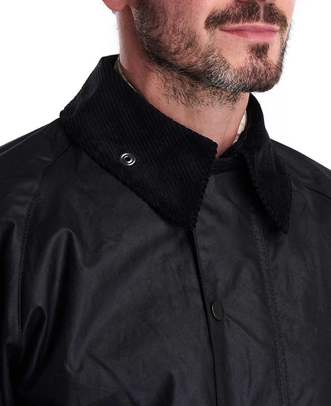 Men's Barbour Beaufort® Waxed Jackets Black | PZCL-63084
