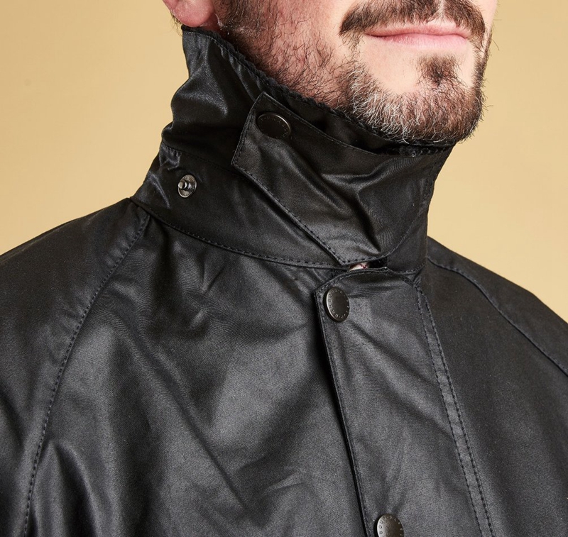 Men's Barbour Beaufort® Waxed Jackets Black | PZCL-63084