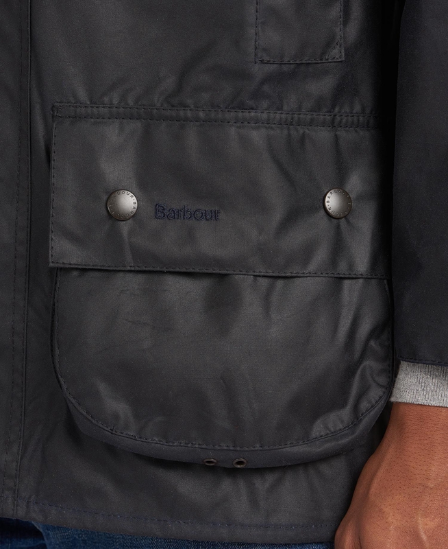Men's Barbour Beaufort® Waxed Jackets Black | TCXR-69248