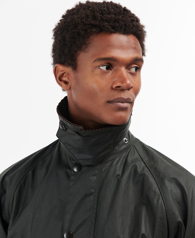 Men's Barbour Bedale® Waxed Jackets Black | UYRB-47023