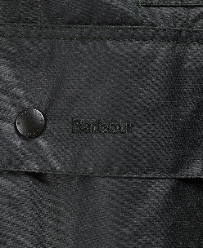 Men's Barbour Border® Waxed Jackets Black | ZVRM-76329