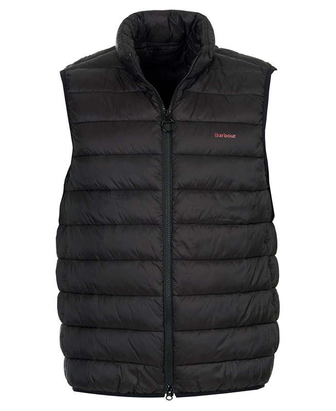 Men's Barbour Bretby Vest Black | FSXE-46025