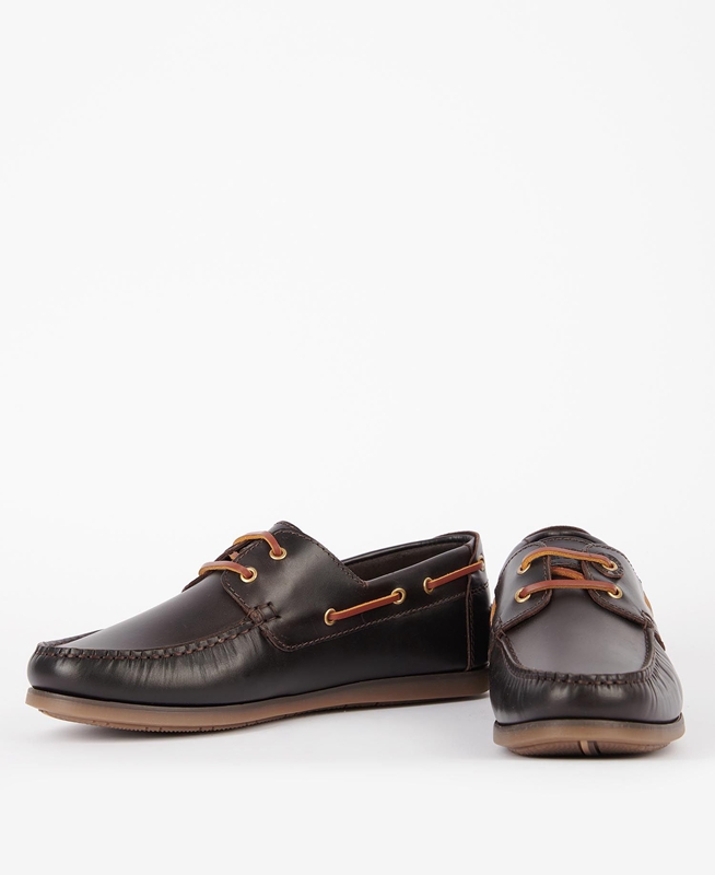 Men's Barbour Capstan Loafers Coffee | KHIZ-58379