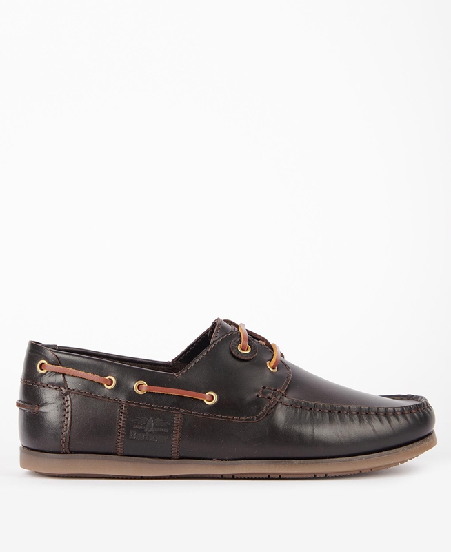 Men\'s Barbour Capstan Loafers Coffee | KHIZ-58379