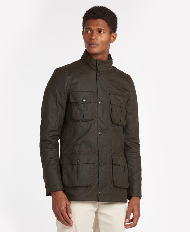 Men\'s Barbour Corbridge Waxed Jackets Olive | WQGT-06874