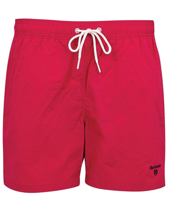 Men's Barbour Essential Logo 5'' Swim Pants Red | ILMY-25086