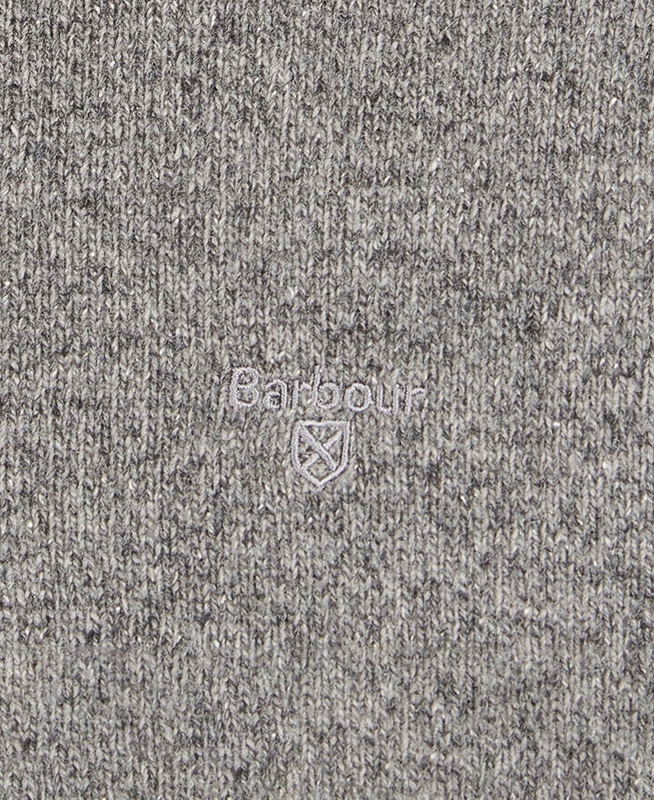 Men's Barbour Essential Tisbury Half Zip Sweaters Grey | HRYW-74203
