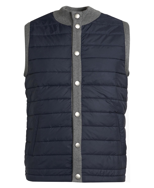 Men's Barbour Essential Vest Grey | EOTY-49802