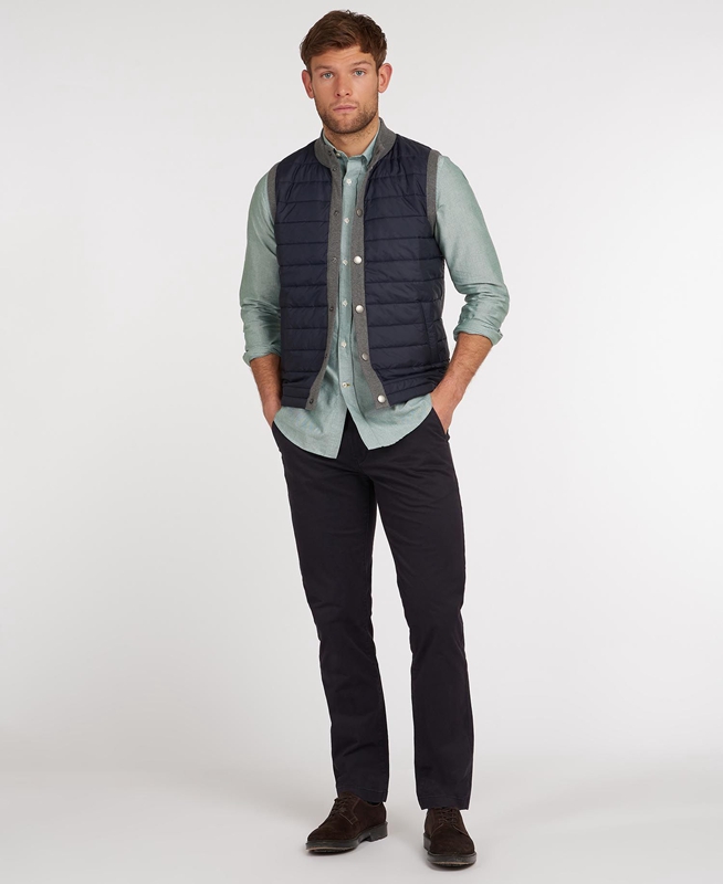 Men's Barbour Essential Vest Grey | EOTY-49802