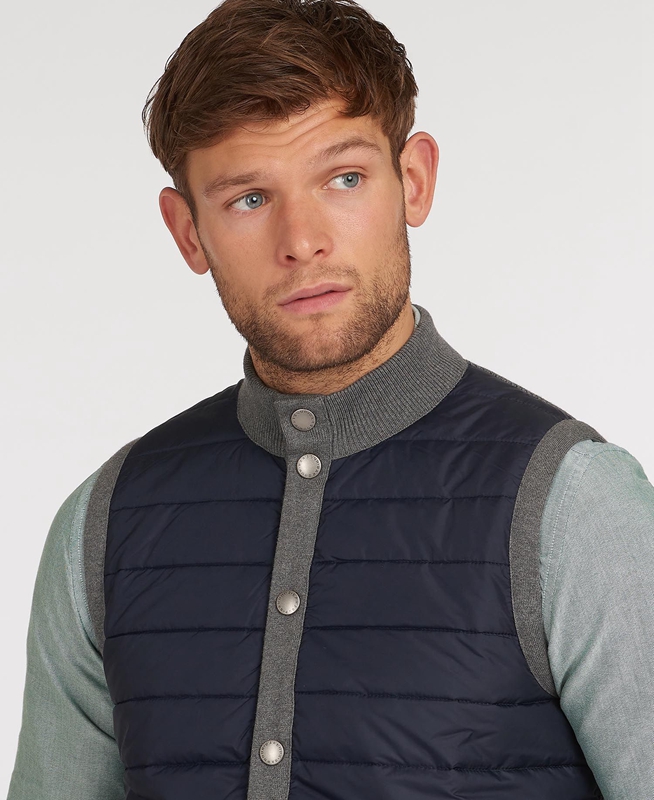 Men's Barbour Essential Vest Grey | EOTY-49802