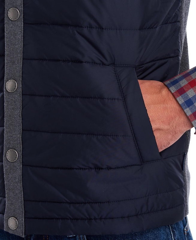 Men's Barbour Essential Vest Grey | EOTY-49802