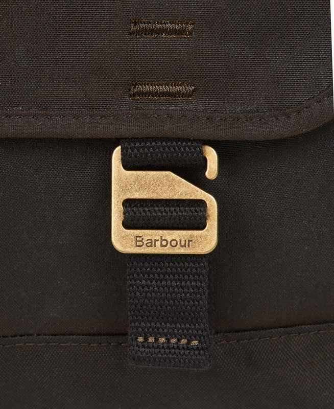 Men's Barbour Essential Wax Messenger Bags Olive | TMDG-35948
