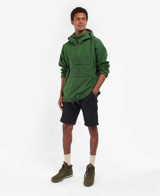 Men's Barbour Explorer Twig Pullover Casual Jackets Green | GZYF-12067