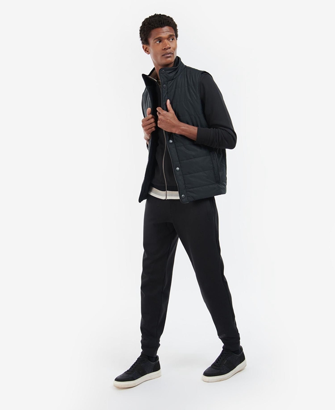 Men's Barbour Farnham Vest Black | OEGT-20861