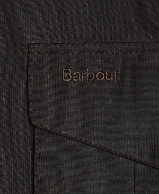 Men's Barbour Hereford Waxed Jackets Brown | DQSZ-30978