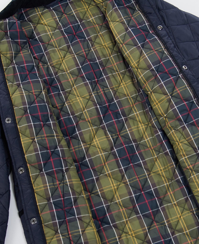 Men's Barbour Long Liddesdale Quilted Jackets Navy | YUJW-12083