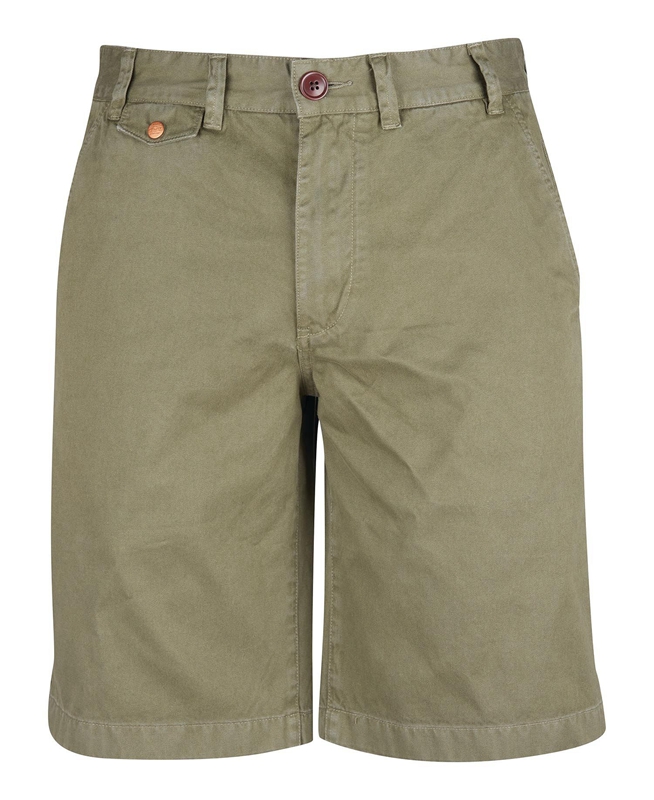 Men's Barbour Neuston Twill Pants Green | EJPI-15480