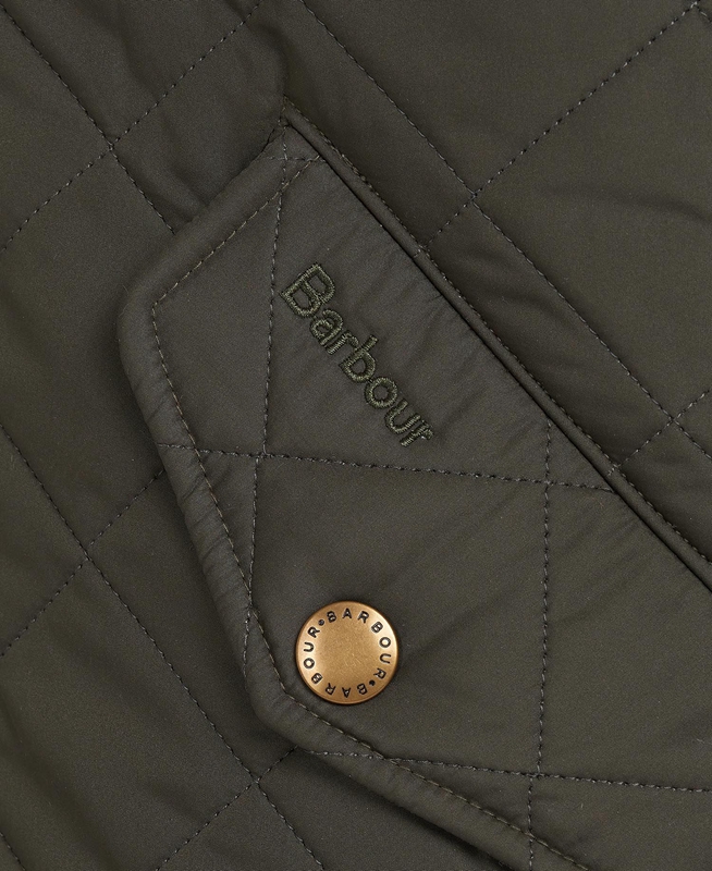 Men's Barbour Powell Quilted Jackets Olive | MXIS-96350