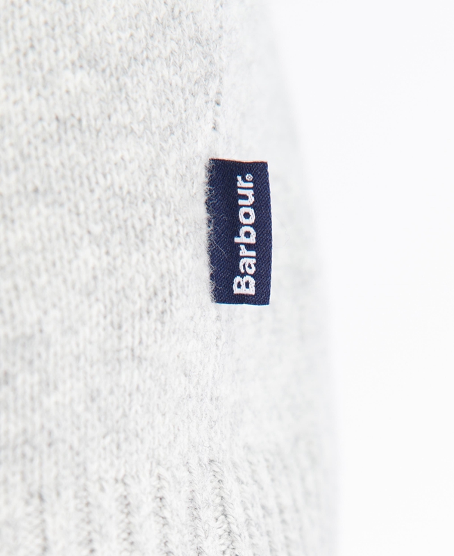 Men's Barbour Shoal Half Zip Sweaters Grey | BKQN-18076