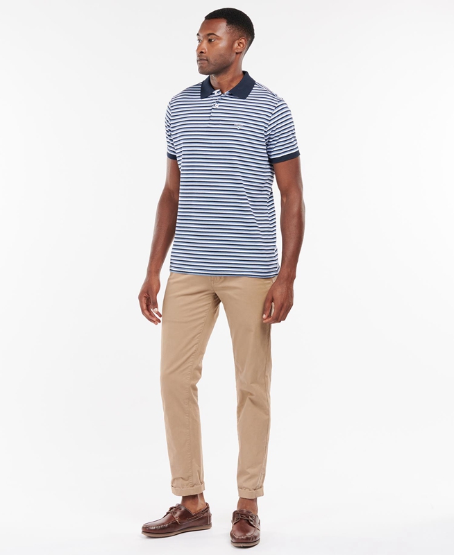 Men's Barbour Swinden Polo shirts Blue | PZNB-90562