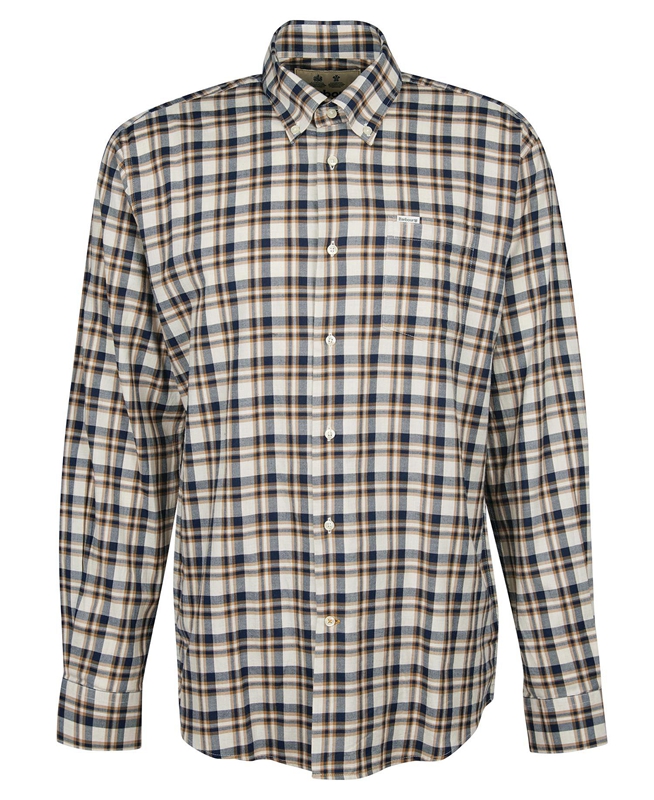 Men's Barbour Turville Regular Fit Shirts Beige | ZWOF-10987