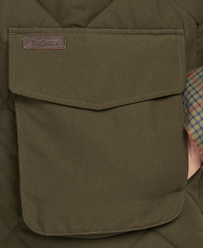 Men's Barbour Winterdale Vest Olive | MNEH-47658