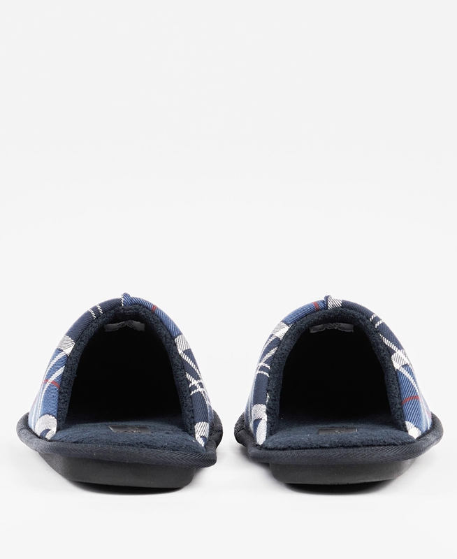 Men's Barbour Young Slippers Blue | PRDL-08451