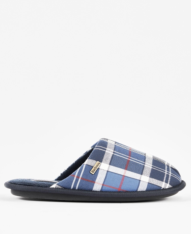 Men\'s Barbour Young Slippers Blue | PRDL-08451