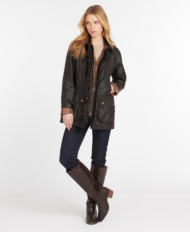 Women's Barbour Beadnell® Waxed Jackets Brown | CRBA-10893