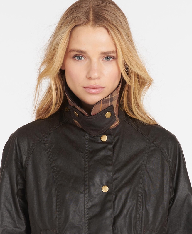 Women's Barbour Beadnell® Waxed Jackets Brown | CRBA-10893