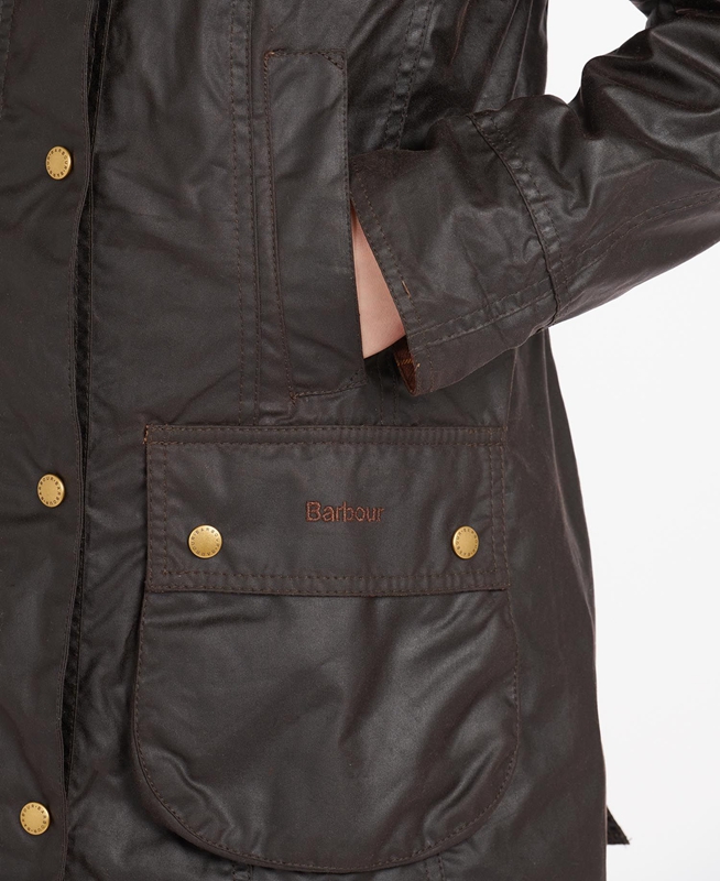 Women's Barbour Beadnell® Waxed Jackets Brown | CRBA-10893