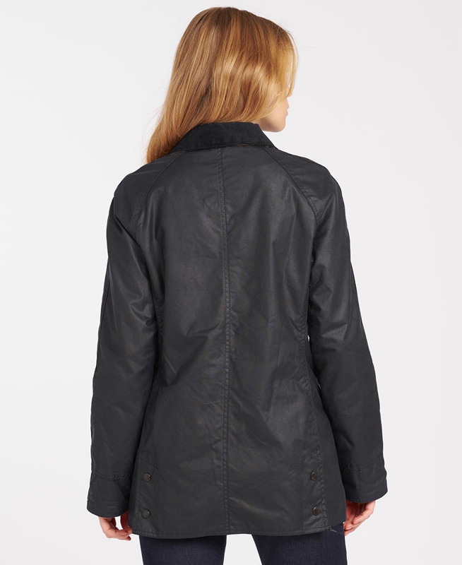 Women's Barbour Beadnell® Waxed Jackets Navy | MOAP-84620