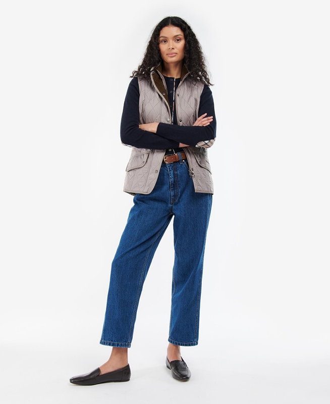 Women's Barbour Cavalry Vest Grey | POEH-58729