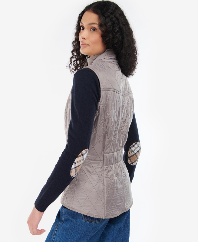 Women's Barbour Cavalry Vest Grey | POEH-58729
