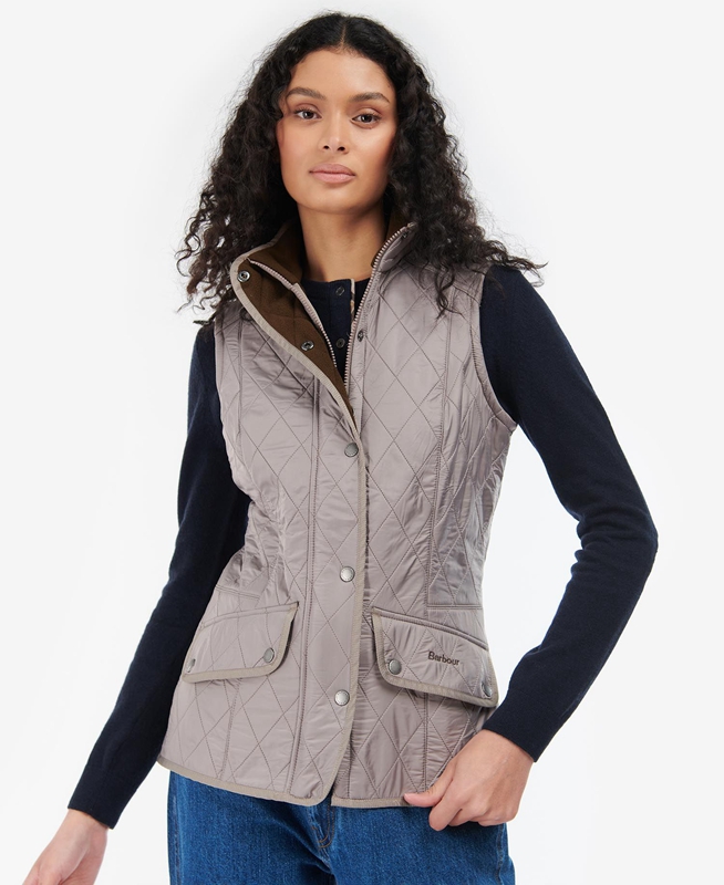 Women's Barbour Cavalry Vest Grey | POEH-58729