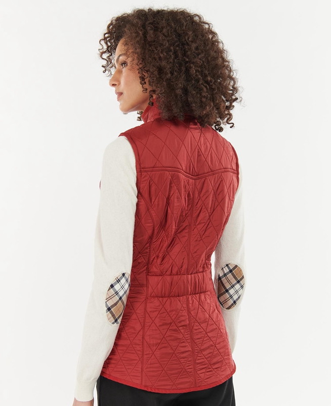 Women's Barbour Cavalry Vest Red | JTMQ-13592