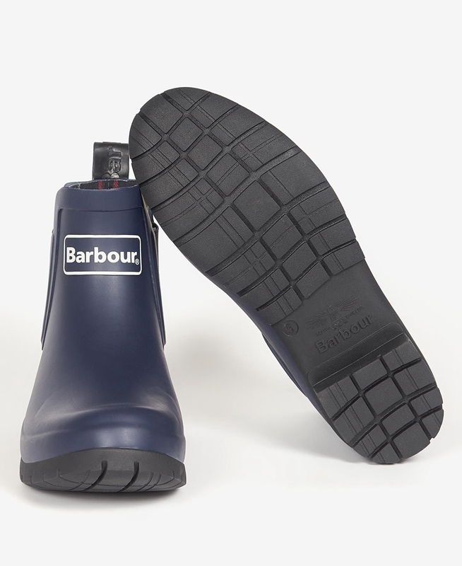 Women's Barbour Kingham Boots Navy | BLAM-43702