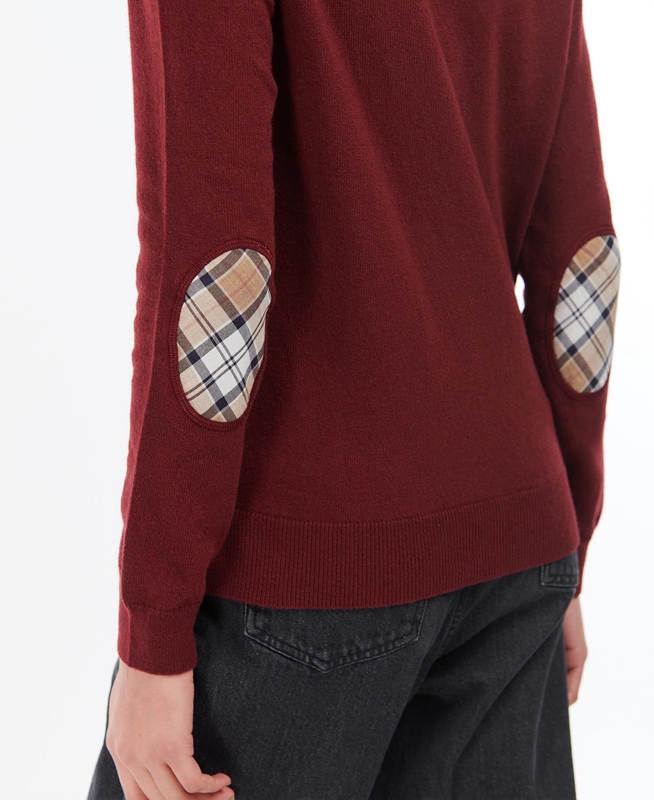 Women's Barbour Pendle Roll-Neck Sweaters Red | BAYR-09186